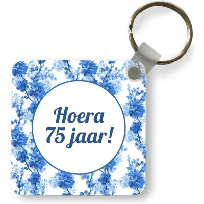 Afbeelding van Sleutelhanger Uitdeelcadeautjes Jubileum 75 Jaar Quote Plastic