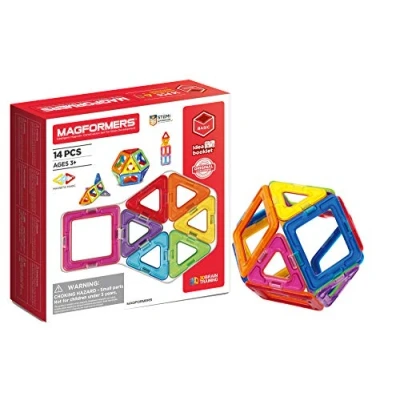 Afbeelding van Magformers Basic Set bouwset 14 stuks magnetisch speelgoed 3,4,5,6,7 jaar jongens en meisjes Montessori educatief constructie