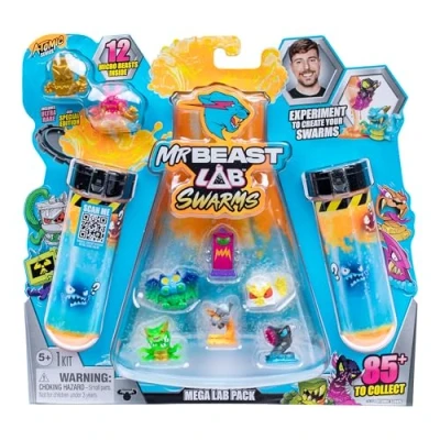 Afbeelding van MrBeast Lab Swarms Atomic Series 12 Pack Krabkat, voeg water toe, schud de reageerbuis en onthul 2 van 12, 1 inch (2,5 cm) Collectible Micro Beasts. 85+ om te verzamelen!