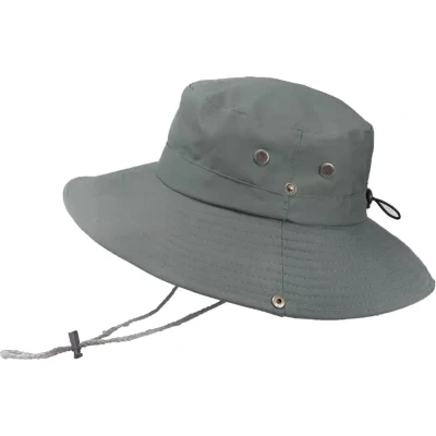 Afbeelding van Safari Hoed Zonnehoed Heren Dames Maat 56/58 Outdoor Vissershoed Jungle Zonbescherming UV Grijs Groen