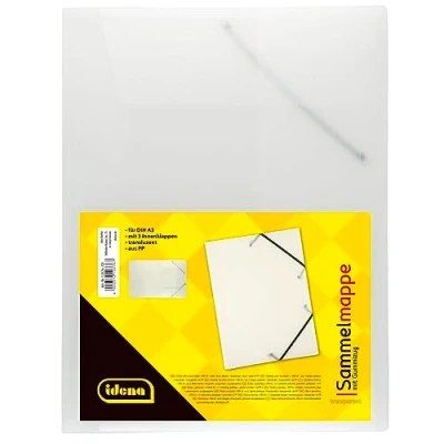 Afbeelding van Idena 10376 elastische map DIN A3, PP, transparant, 1 stuk