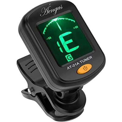 Afbeelding van Áengus AT 01A stemapparaat voor Gitaar, Basgitaar, Viool, Ukelele en Chromatisch stemmen Clip on tuner