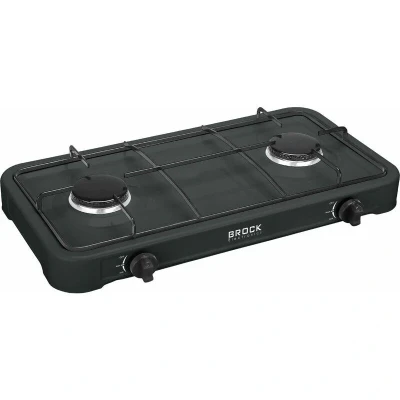 Afbeelding van Brock Electronics Vrijstaand verhoogd Gasfornuis GS 2002 BK, Kookplaat, Zwart