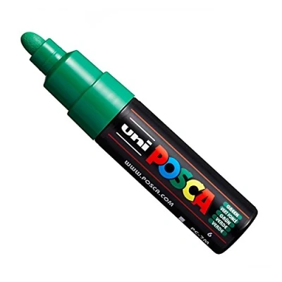 Afbeelding van Uni POSCA PC 7M Paint Marker Marker, brede punt 4,5 5,5 mm, 15 kleuren, groen
