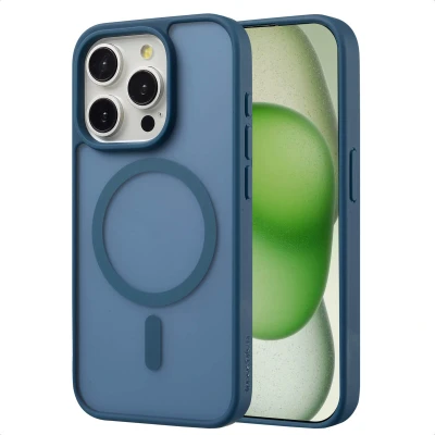 Afbeelding van Apple iPhone 15 Pro MagSafe Hoesje Kunststof imoshion Hardcase/Backcover Donkerblauw Telefoonhoesje