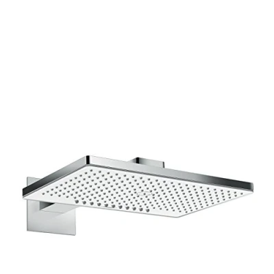 Afbeelding van Hansgrohe Rainmaker Select 460 rechthoekige regendouchekop met muursteun 46 x 27 cm glanzend chroom