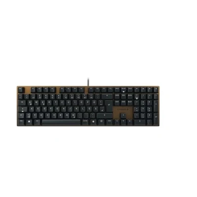 Afbeelding van CHERRY KC 200 MX, mechanisch kantoortoetsenbord, Amerikaanse indeling (QWERTY), elegant ontwerp met geanodiseerde metalen plaat, bedraad, MX2A SILENT RED schakelaars, Wit/Zilver