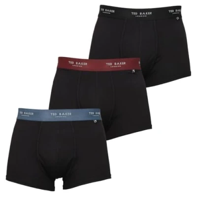 Afbeelding van Ted Baker 3 Pack Katoenen Trunk, Zwart Zwart/Zwart Radicchio/Zwart Echt Teal, S
