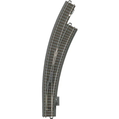 Afbeelding van H0 Märklin C rails (met ballastbed) 24772 Slanke wissel, Rechts 30 Met handbediening