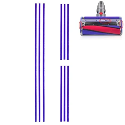 Afbeelding van Moupaa 8 Stks Zachte Pluche Strips Voor Dyson V6 V7 V8 V10 V11 Stofzuiger Roller, Thuis Reparatie Onderdelen Blauw Borstel