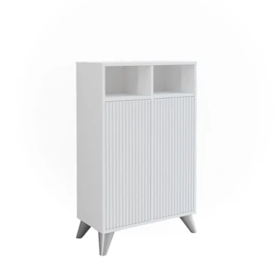 Afbeelding van Vicco Midi kast Leano, wit, 60 x 97 cm met 2 deuren
