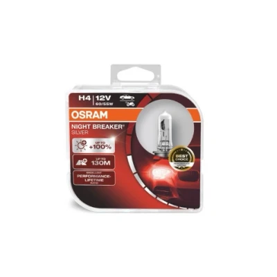Afbeelding van Osram H4 Night Breaker Silver +100% 64193NBS Autolampen