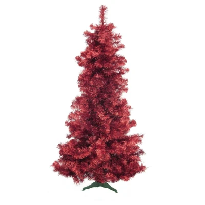 Afbeelding van Europalms Kunstkerstboom Rood metalic 210cm