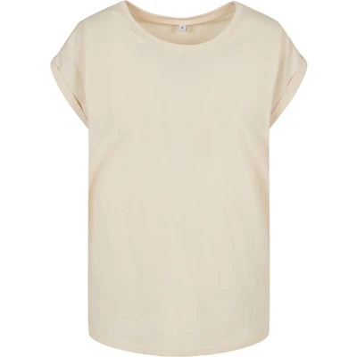 Afbeelding van Build your Brand Ladies&#039; Extended Shoulder Tee BY021 WHITE SAND L