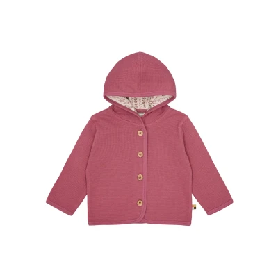 Afbeelding van loud + proud Meisjes wafellook, GOTS gecertificeerd jack, rood, 110 116