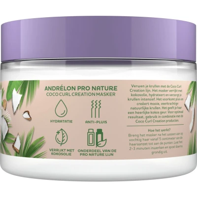 Afbeelding van 1+1 gratis: Andrelon Haarmasker Coco Curl Creation 300 ml