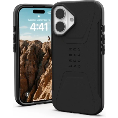 Afbeelding van Apple iPhone 16 MagSafe Hoesje Kunststof UAG Hardcase/Backcover Zwart Telefoonhoesje Shockproof/Valbescherming