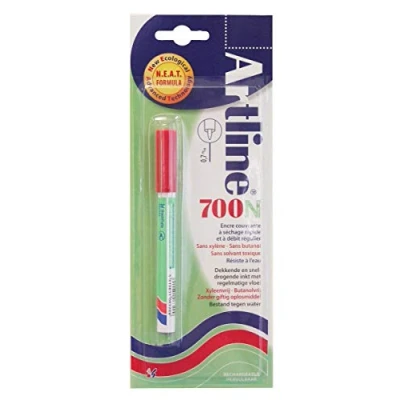 Afbeelding van Permanent Marker Artline 700n Rood, Op Blister
