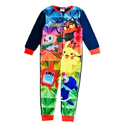 Afbeelding van Pokemon Jongens, onesie, leeftijd 4 12 jaar, Donkerblauw, 7 8 Jaar
