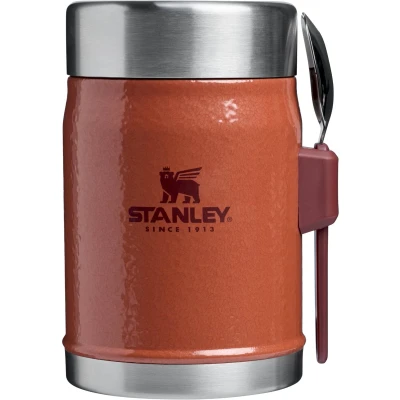 Afbeelding van Classic Legendary Food Jar + Spork 0.4L Bruin Hammertone Clay Stanley 1913