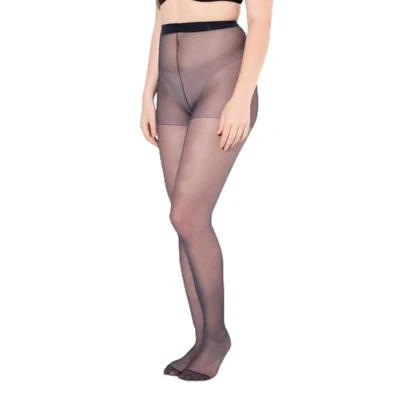 Afbeelding van Ulla Popken Dames grote maten plus size panty, Helanca kwaliteit, 20den, mat, nachtblauw, 60 62