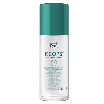 Afbeelding van 3x RoC Keops Deodorant Roll On 0% Aluminium 30 ml