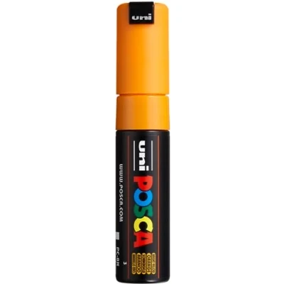 Afbeelding van Uni Ball Posca PC 8K brede beitel tip marker helder geel