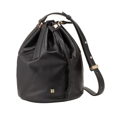 Afbeelding van DUDU Borsa a Secchiello Donna in Pelle Grande con Tracolla Regolabile e Chiusura Coulisse Elegante, Spaziosa Pratica per Uso Quotidiano Occasioni Speciali Zwart roos