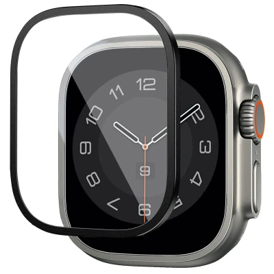 Afbeelding van screenprotector Apple Watch 40 mm: WiWu Easy install smartwatch Glas Zwarte randen