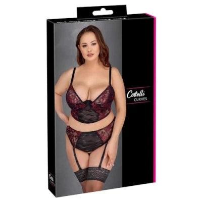 Afbeelding van Cottelli CURVES Beha set Zwart/Rood