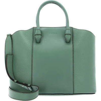 Afbeelding van FURLA Leren Schoudertas Handtas Miastella Tote Bag Ulivo Donkergroen