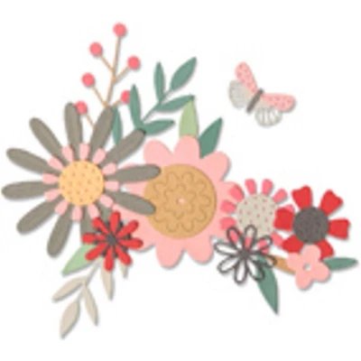Afbeelding van Sizzix Thinlits stanssjablonen 17 stuks 664397 sterke bloem van Sophie Guilar, multifunctioneel, eenheidsmaat