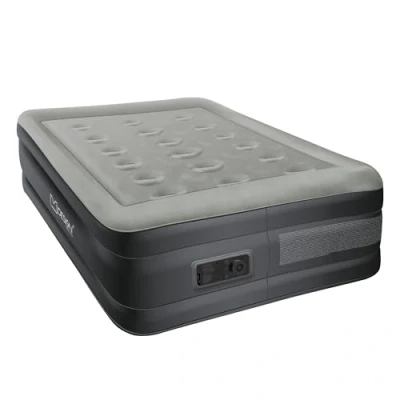 Afbeelding van ML Design luchtbed voor 1 persoon 196x97x47 cm, TÜV gecertificeerd, zelfopblazend met elektrische luchtpomp 230V, opblaasbaar matras camping, logeerbed eenpersoonsbed draagtas