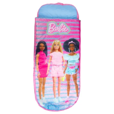 Afbeelding van Character World Barbie ReadyBed Opblaasbaar luchtbed voor kinderen en slaapzak met pomp Reismatras meisjes logeerpartijtjes kamperen of thuisgebruik