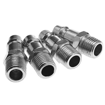 Afbeelding van 4 Stks Mannelijke Draad Snelsluiting Luchtlijn Koppeling Connector 1/4 &quot;BSP Slangfittingen
