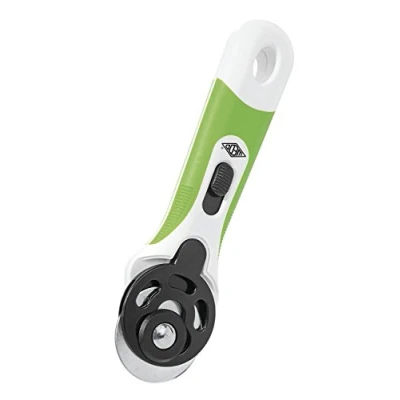 Afbeelding van Wedo 789045 Rolmes Comfortline (45 mm mesdiameter, gladde snede en kartelsnede, geïntegreerde lemmetbescherming, ook voor linkshandigen) appelgroen/wit