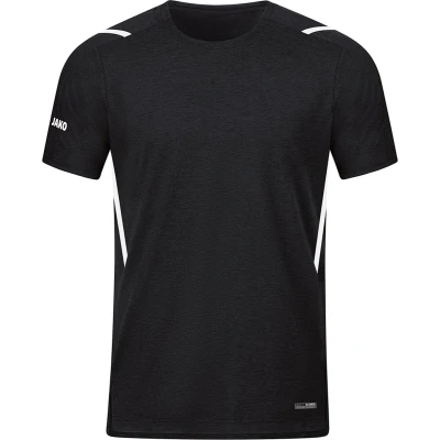 Afbeelding van JAKO T shirt Challenge Zwart gemeleerd/wit