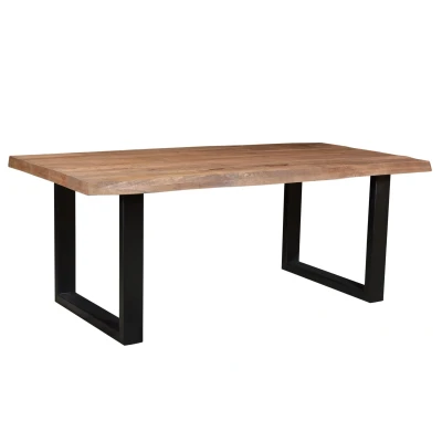 Afbeelding van Brix Sturdy eettafel u poot tree top 220 cm Hout