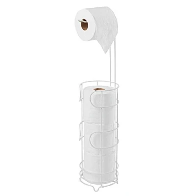 Afbeelding van simplywire Vrijstaande toiletrolhouder met opbergruimte Wit