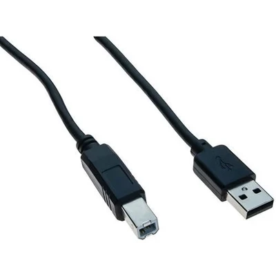 Afbeelding van USB 2.0 kabel type A en B zwart 1,8 m