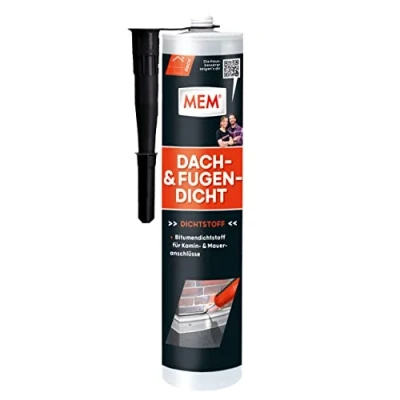 Afbeelding van MEM Dak en voegendicht, oplosmiddelvrije bitumenmassa, zeer goede hechting op vele ondergronden, zwart, 300 g
