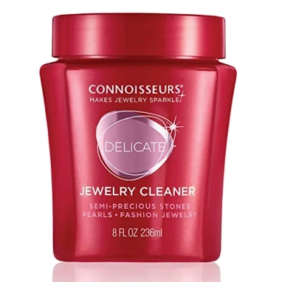 Afbeelding van Connoisseurs Delicate sieradenreiniger 236 ml sieradenreinigingsoplossing voor goud, zilver, halfedelstenen en parels met diplade borstel
