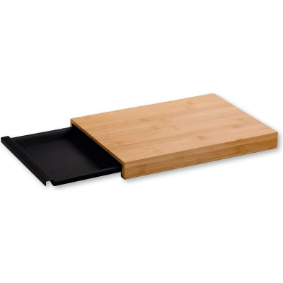Afbeelding van Bamboe snijplank met uitschuifbare lade, 34 x 24 cm, Kesper
