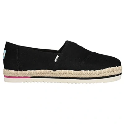 Afbeelding van TOMS Dames Platform Alpargata Loafers Zwart maat 41