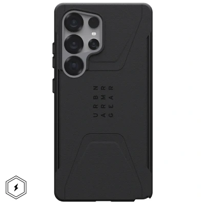 Afbeelding van Samsung Galaxy S25 Ultra MagSafe Hoesje Kunststof UAG Hardcase/Backcover Zwart Telefoonhoesje Shockproof/Valbescherming
