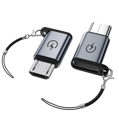 Afbeelding van Micro naar Lightning adapter, io s stekker, bus stekker adapter (2), ondersteunt geen hoofdtelefoon