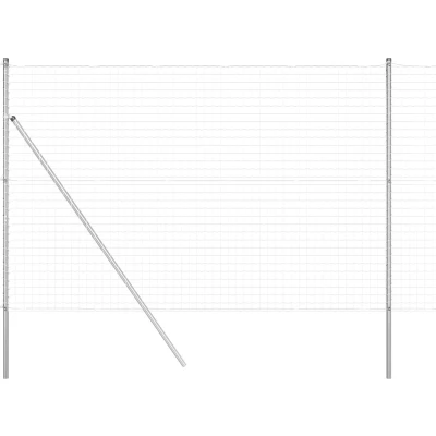 Afbeelding van vidaXL Euro hek met 7 palen 1,5x10 m gegalvaniseerd staal