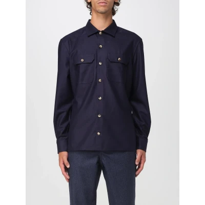 Afbeelding van Long Sleeve Shirt with Button Closure and Chest Pockets Navy