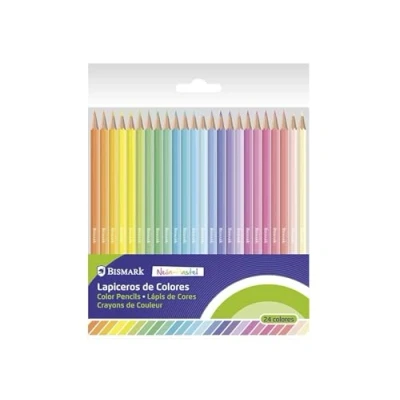 Afbeelding van Bismark Neon Pastel Kleurpotloden, 24 kleuren