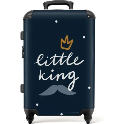 Afbeelding van NoBoringSuitcases.com Grote koffer Kinderkoffer jongen Reiskoffer met 4 wielen hardcase Trolley op wieltjes 60 liter Rolkoffer groot kinderen Ruimbagage valies 20kg Bagagekoffer slot Luggage suitcase large Reisbagage middelmaat